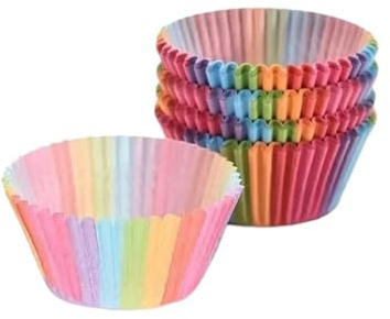 Moldes Magdalenas 500 Uds. Vaso de papel for pastel arcoíris, vaso for cupcakes grande, a prueba aceite Para Magdalenas Horno