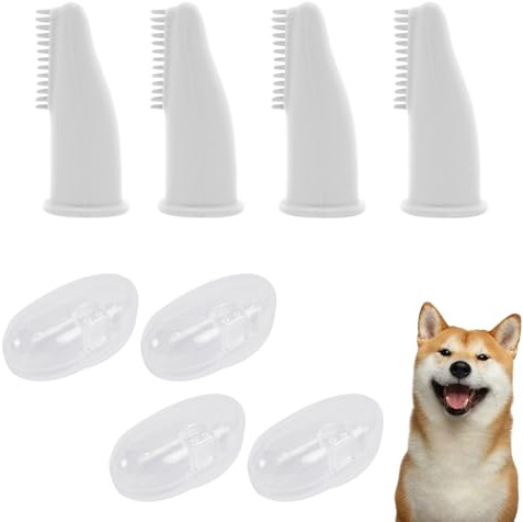 MUYAPAY 8 Piezas Cepillo de Dientes Suave del Animal Doméstico Del Silicón, Cepillo del Cepillo del Diente del Perro Dientes del Gato del Perro que Limpian Cuidado Dental