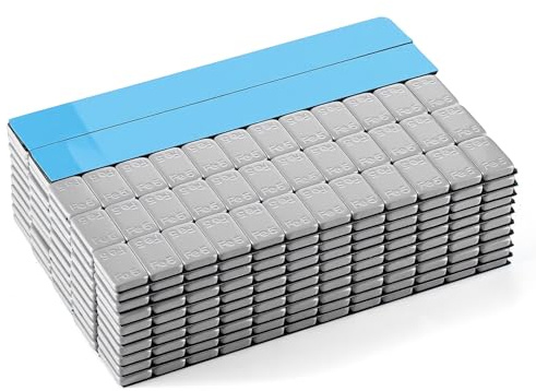 GAsuppply Auswuchtgewichte Stahlgewichte 50St. 5gx12 Reifenmontagepaste Grau & Kunststoffbeschichtet Klebegewichte für Alufelgen