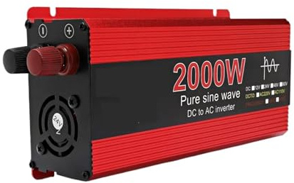 Inverter di potenza, Inverter a onda sinusoidale pura 1000W 2000W 3000W CC 12V a CA 110 50/60HZ Inverter solari for auto(2000W)