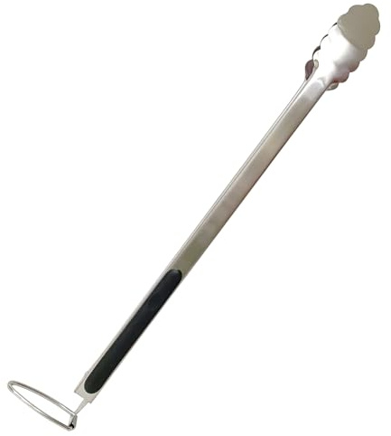 UPTALY Pince de barbecue extra longue de 45,7 cm (1 pièce), en acier inoxydable avec long manche, pince alimentaire de grande taille, pince de service épaisse pour la cuisine, le barbecue, le buffet