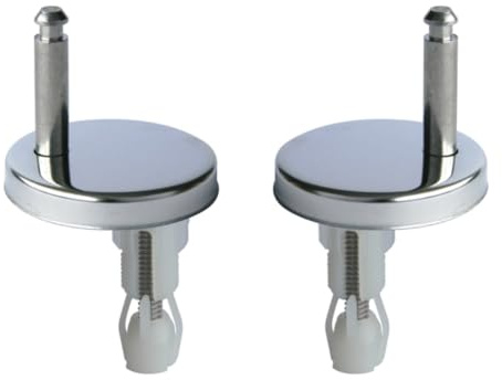 Schläfer 4538020 - Coppia cerniere Universali per Sedili Wc in Termoindurente, Set Fissaggio Copriwate in Acciaio cromato sganciabili ad espansione per fori 14-16 mm, avvitabili dall'alto -2pz.
