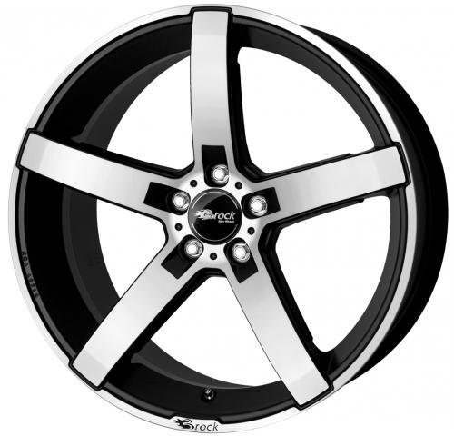 Brock B35 schwarz-matt front-poliert 8,5x19 ET45 5.00x108.00 Hub Hole 72.60 mm - Alu felgen