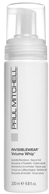 Paul Mitchell Invisiblewear Volume Whip - Styling-Schaum für Volumen und natürlichen Halt, Schaum-Festiger schützt vor Luft-Feuchtigkeit, 200 ml