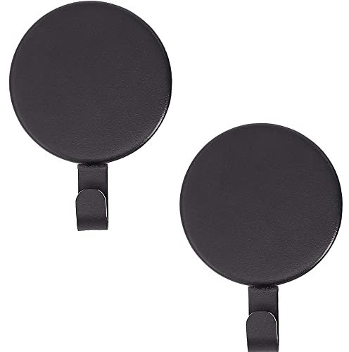 Haute Decor Attract® Lot de 2 crochets magnétiques pour couronnes (noir mat) – pour portes et surfaces en métal ou portes et fenêtres en verre à simple vitrage – Charge maximale : 4,5 kg.