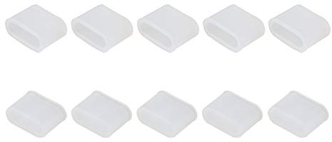 Futheda 10Pcs Silicone USB 3.1 Type C Male Interface Port Plug Cover Stopper Anti Dust Cap Protector Clear