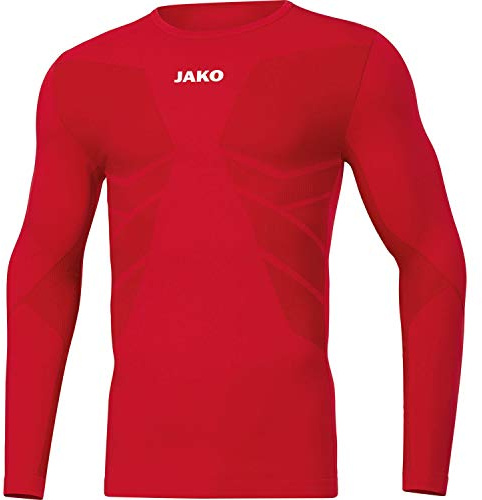 JAKO Herren Longsleeve Comfort 2.0, Sportrot, S