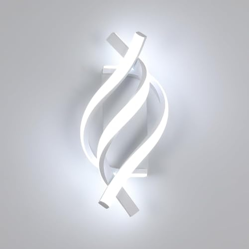 Comely LED Wandleuchten Innen, 22W 2500LM Moderne Wandlampe Wandbeleuchtung LED, Weiß Innenwandleuchte für Schlafzimmer, Wohnzimmer, Flur, Salon, Treppe, Kaltes Weiß 6500k