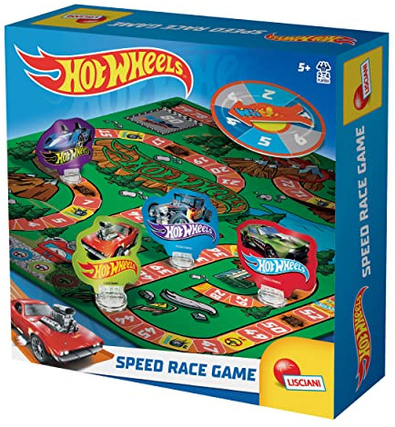 Lisciani - HOT WHEELS - Speed Race Game - Le Jeu De L' Oie Hot Wheels pour Enfants Dès 5 Ans - Jeu De Société Classique De Course - 2 À 4 Joueurs - Développe La Mémoire, Logique, Calculs Simples