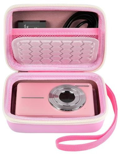 Boobowl Digitalkameratasche für VOXPAN Digitalkamera für Anfänger, 8X Digital Zoom HD Digitalkamera Fotoapparat 21 MP 1080P HD 2,7 Zoll Foto Kompaktkamera, nur kleine Aufbewahrungsbox (Rosa)