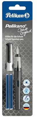 Pelikan 819961 Pelikano P480 Dark Legend Füllfederhalter für Rechtshänder, Blisterkarte