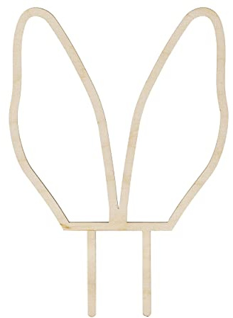 Kuchenstecker Hase 20cm Cake Topper Made in EU Tortenstecker Osterhase Kuchendeko Ostern Tortendeko Cake Topper Hasenohren aus Holz