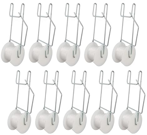 Haofy Crochets à Rouleaux pour Tomates 10 Pièces Fil d'Acier Galvanisé et PP 15m de Ficelle par Rouleau pour Plantes Grimpantes