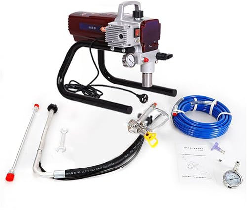 Pulverizador de pintura sin aire eléctrico de alta presión de 220 V/110 V, máquina de pintor con pistola de pie de 1800 W para contratistas profesionales, consumidores profesionales y aficionados al
