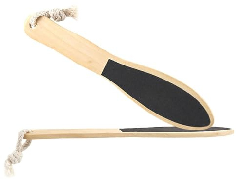 Healeved 2 Stück Fußpeeling-schleifer Mit Holzgriff Fußschrubber Zum Entfernen Von Hornhaut Und Abgestorbener Haut Pflegetool Für Pediküre Und Fußpflege
