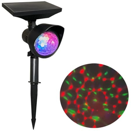 Colorful Solar RGB Star Projector Outdoor LED Xmas Moving Light Landscape Decor Lamp Christmas Moving Party Light Waterproof for Holiday