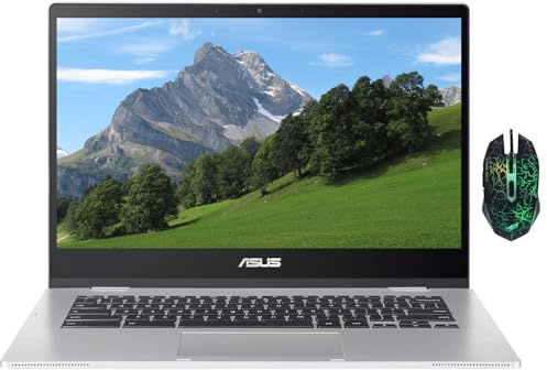 ASUS Chromebook CX1, laptop FHD CX1400 de 14 pulgadas, Intel Celeron N4500, 4 GB de RAM, 64 GB eMMC, WiFi 6, antirreflejos, larga duración de la batería, plano de 180°, sistema operativo cromado,