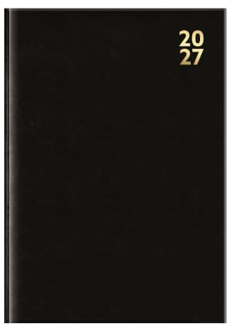 Terminplaner 2026, A4, Wochentag pro Seite, schwarzes Terminkalender, Stundenfächer, fester Einband, Business-Tagesplaner, Organizer, Büro, Schreibtisch, Zuhause