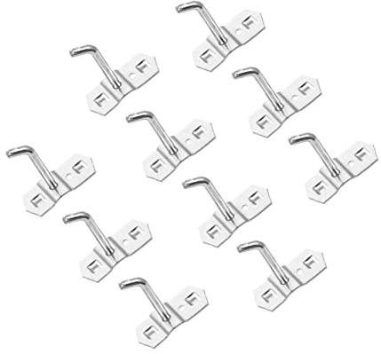 PRETYZOOM 10pcs Sturdy Iron Material Display Rack Hooks Perforated Wall Hook Display Shelf Pegboard Hangers Easy to Repair