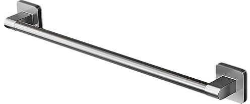 Sosoport Toallero de Baño sin Taladro 50Cm Toallero de Pared Autoadhesivo Resistente Barra de Toalla Gris Instalación para Baño y Cocina