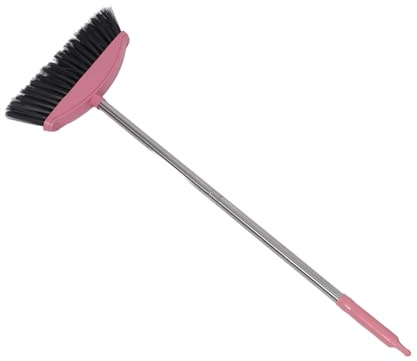 Ipetboom Spazzola in Plastica e Acciaio Inossidabile Strumento per Pulizia dei Pavimenti Spazzola Smussata per Raccogliere Capelli e Polvere Design Stabile e Manico per Maggiore comodità