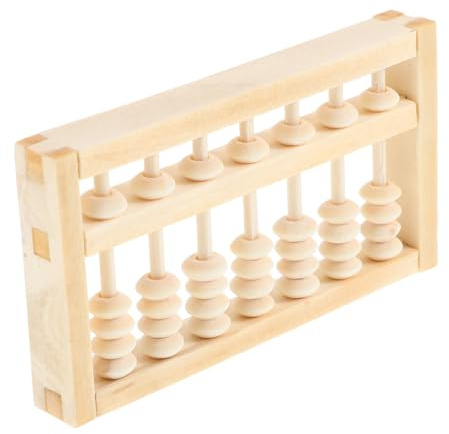 HONITANO Mini Abakus Aus Holz 9X5X1Cm Arithmetisches Zählwerkzeug Für Kinder Und Erwachsene Montessori Mathe-Lernspielzeug Foto-Requisite Und Feng Shui Dekoration