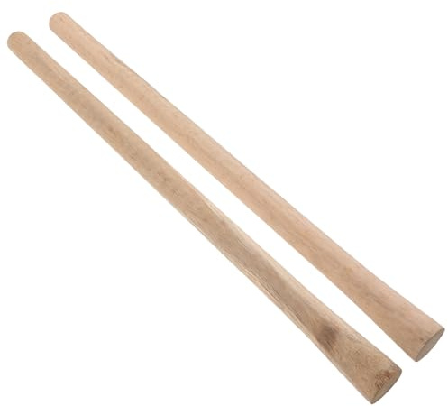 HOODANCOS Manches en Bois pour Outils De Jardin 2 Pcs Manche De Houe Et Pelle 50-51 Cm, Bois Dur Rond, Antidérapant, Remplacement pour Outils à Main Jardinage