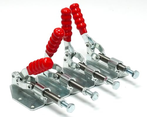 ingdaum Tendeur de barre de poussée - En acier doux galvanisé - Différentes tailles et quantités - Mécanisme de serrage rapide pour le travail du bois et du métal (4, GH-36092M, 180 kg, course 32 mm)