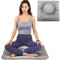 Hihealer Large Meditation Cushion and Zabuton Mat Set Meditation Pillow and Zafu Mat for Men and Women (Grey)