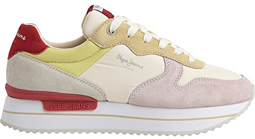 Pepe Jeans Rusper Sweet, Sneaker con plateau Donna, Bianco (bianco di fabbrica), 36 EU