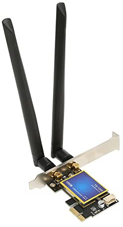 Scheda WiFi PCIE, scheda di rete a doppia banda 1200Mbps Adattatore WiFi PCIE Bluetooth 4.0, adattatore di rete 2.4GHz 300Mbps e 5GHz 867Mbps Adattatore scheda WIFI PCIEx1 per PC
