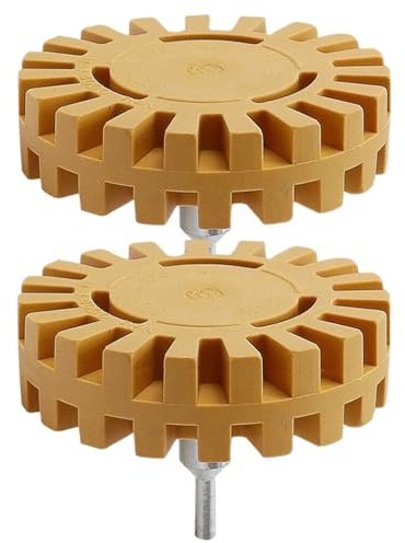 UPKOCH 2pcs Gear-Shaped Sticker Remover Tool Decal Eraser Wheel for Adhesive Paint Removal Compatible Pneumatic Tools Efficient Auto Detailing Accessory