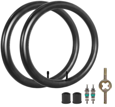 Chambre à air 16 X 1.75/2.125 avec Valve Schrader AV32mm Compatible avec Les Chambres à air 16 x 1.75/1.95/2.10/2.125 pour vélo d'enfant, Poussette, Go Jogging (2 Packs)