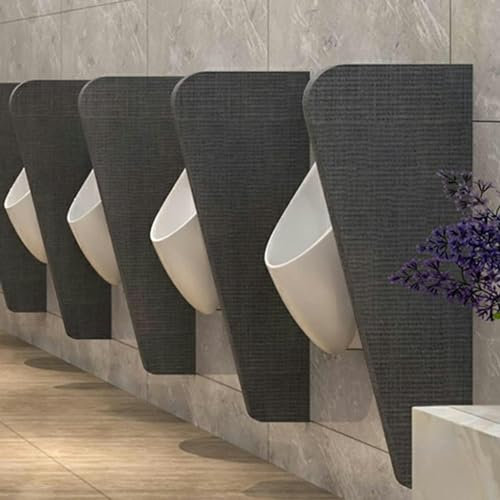 GFXYQPDNV Urinal Screen Toilet partition 4pcs Public Health Partition Urinal Privacy Screen, Wall-Mounted Waterproof Wooden Partition Panel Board (Grey) (Brown)