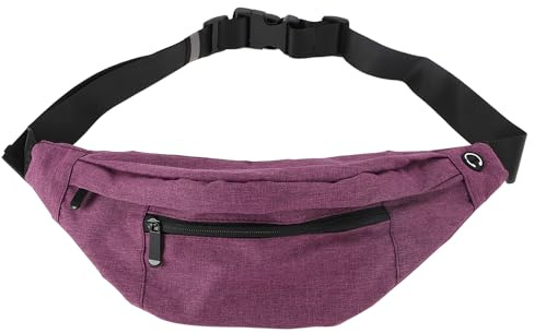 CAPASTEC Bauchtasche Wasserdicht Gürteltasche Hüfttasche Sport für Damen und Herren Sport Running Outdoor Reisen Umhängetasche mit 4 Taschen, verstellbare Gürteltasche Lila