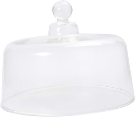 OFFSCH Couvercle Verre Transparent pour Gâteaux Et Fruits Protection Anti-poussière Résistant Chaleur Et Froid Léger Et Facile à Nettoyer Hauteur