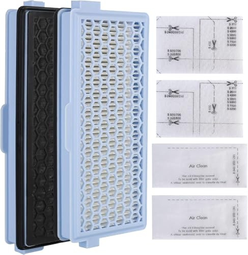 2 Sätze Filter für Miele Compact C1 & C2, C2 & C3, S8340 Für Miele Staubsauger Ersatzteile mit 2 Motor Protection Filter Und 2 Exhaust Filter für S4000, S5000, S6000 & S8000 Serie