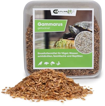 Carpline24 Bachflohkrebse Gammarus 2000ml - Getrocknete Insekten als Futter für Schildkröten, Axolotl, Vögel & Nager, Fischfutter für Aquarium & Teich
