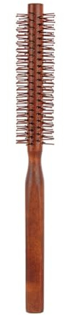 Brosse à barbe ronde pour homme, Petite brosse ronde pour cheveux courts, Brosse à Cheveux Ronde Portable Brosse de Voyage avec Poignée en Bois, Brosse Démêlante, Lissante et Antistatique
