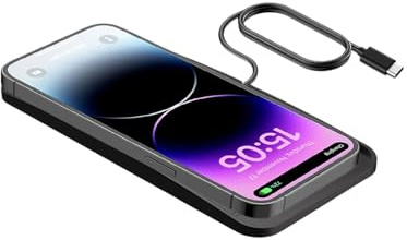 Almohadilla De Carga Inalámbrica Para Automóvil - Base Antideslizante Para Teléfono Celular Con Cargador Rápido De 15 W, Estación De Energía Portátil Para Auriculares Y Tabletas | Cargador De Navegaci