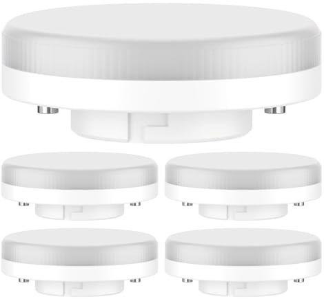 ledscom.de 5 Stück GX53 LED Leuchtmittel, weiß (4000 K), 4 W, 420lm, 96°, matt