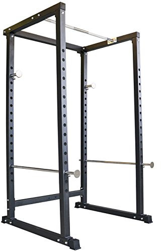 Train Hard Power Rack Squat Cage Kraftstation mit Klimmzugstange, erweiterbar mit Latzug, zertifizierte Premium Qualität nach EN957, 400 kg belastbar!