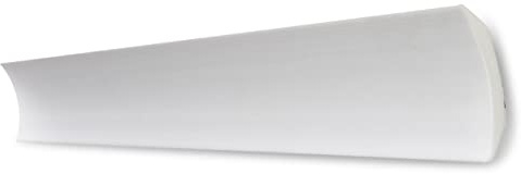 Decosa Deckenleiste B9 Bernadette - 10 Leisten à 2 m Länge = 20 m - Edle Stuckleiste in Weiß - Zierleiste aus Styropor 55 x 55 mm - Für Decke oder Wand