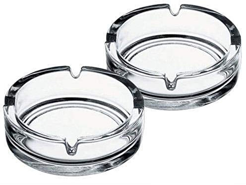 Posacenere in vetro trasparente confezione 2 pezzi cod.HT00336ZZ cm 3,4h diam.10,7 by Varotto & Co.