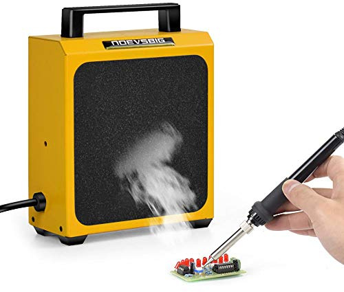 Solder Fume Extractor Smoke Absorber Remover Smoke Prevention Absorber DIY Working Fan for Soldering Station (6.7*6.1*2.7)