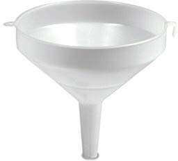 IMBUTO IN PLASTICA FILTRO TRAVASO UTENSILE MANUALE CASA BIANCO D. 10 CM