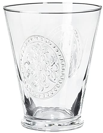 Nordring Donna Wassergläser Weingläser dickwandige Gläser Vintage spülmaschinenfeste Trinkgläser 11,1 cm hoch, transparent, Glas, fasst ca. 340 ml