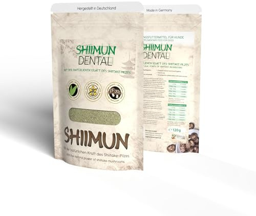 Bellfor Shiimun Dental – Natürliche Zahnpflege für Hunde – 120 g Ergänzungsfuttermittel mit Shiitake & Kamille zur Unterstützung der Mundgesundheit und des Zahnfleisches