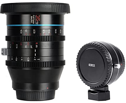 SIRUI 35mm Jupiter Macro T2 Full-Frame Cine Prime Lens, EF Lens with E-Mount Adapter, Fits Sony E-mount Cameras FX-3, FX-6, FX-9, A7S3