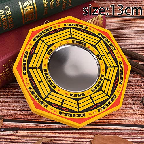 HEYONA Spiegel for Wall Decor, Bagua Mirror, Traditional Chinese Feng Shui Mirror, Taoist Buddism, 3Sizes FengShui Mirror Taoist Talisman Energy Home Decoration Lucky Chinese Feng Shui (Color : 13cm)